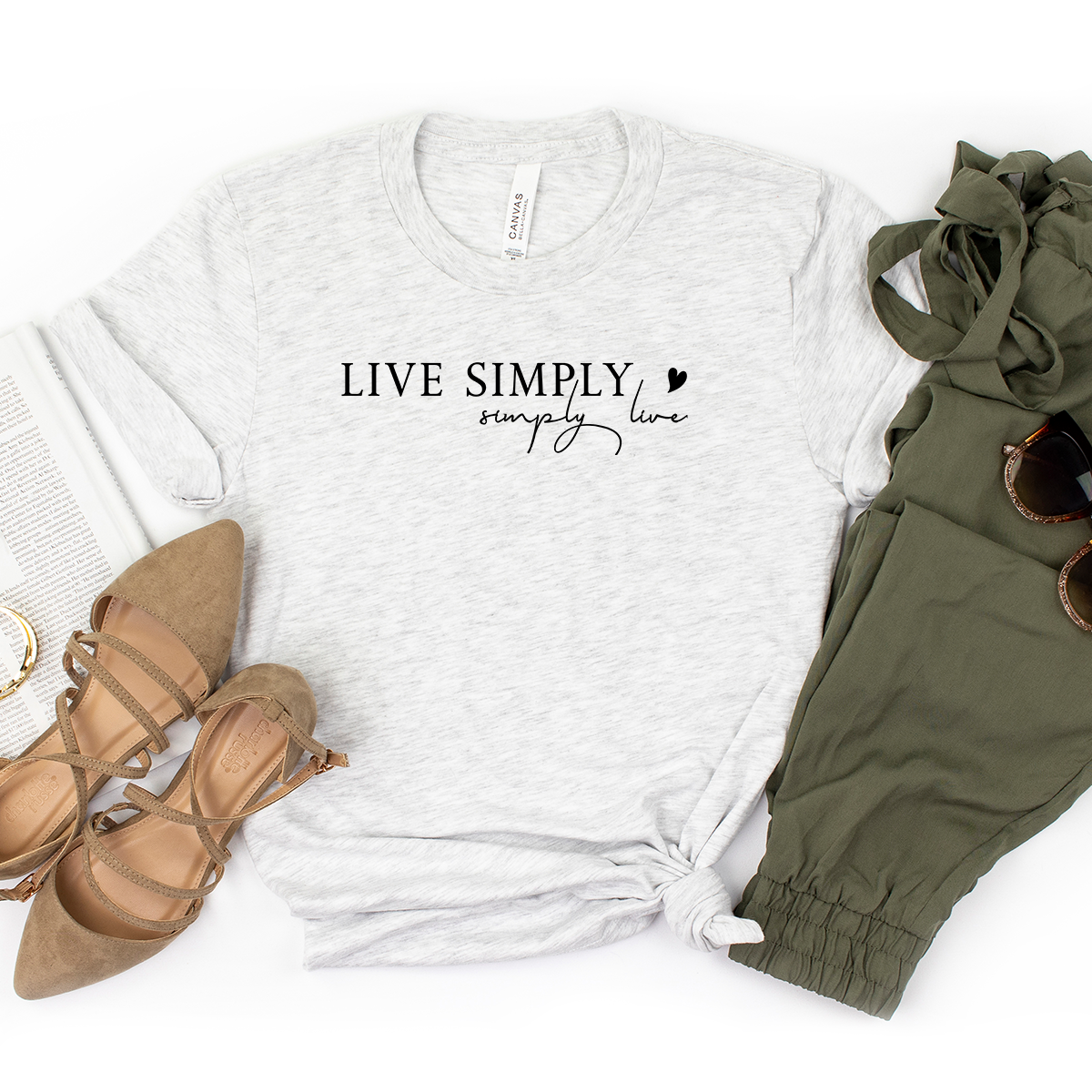 Live Simply, Simply Live - Bella+Canvas Tee