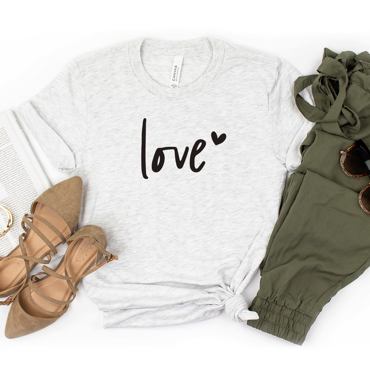 Love (Heart) - Bella+Canvas Tee