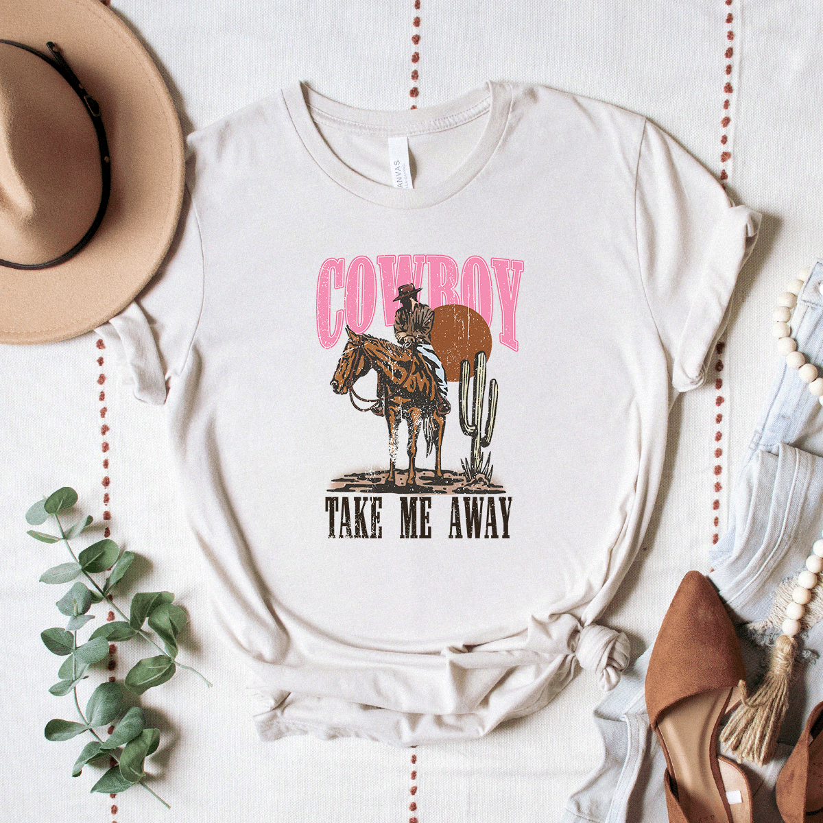 Cowboy Take Me Away - Bella+Canvas Tee