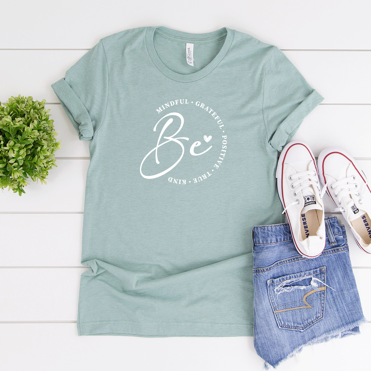 Be Mindful, Grateful, Positive, True, Kind - Bella+Canvas Tee