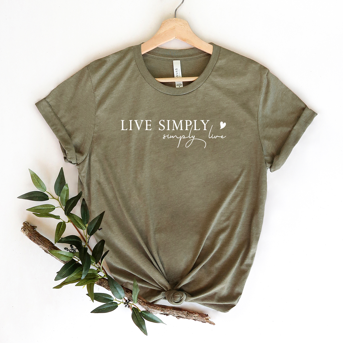 Live Simply, Simply Live - Bella+Canvas Tee