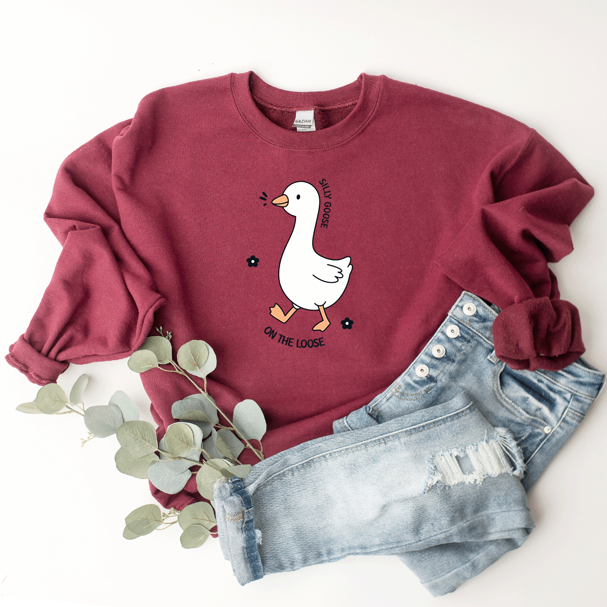 Silly Goose On The Loose (Flowers) - Sweatshirt