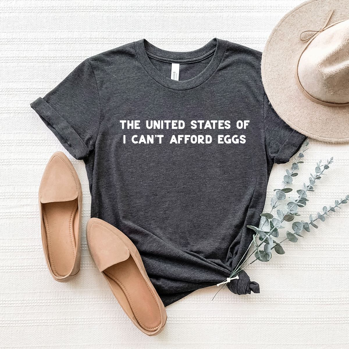 The United States Of I Can't Afford Eggs - Bella+Canvas Tee