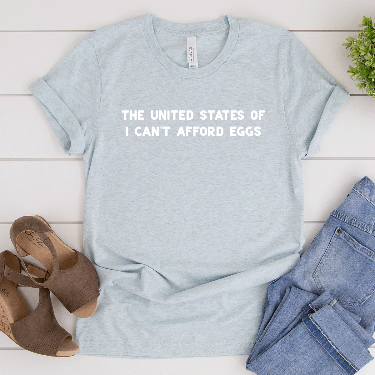 The United States Of I Can't Afford Eggs - Bella+Canvas Tee