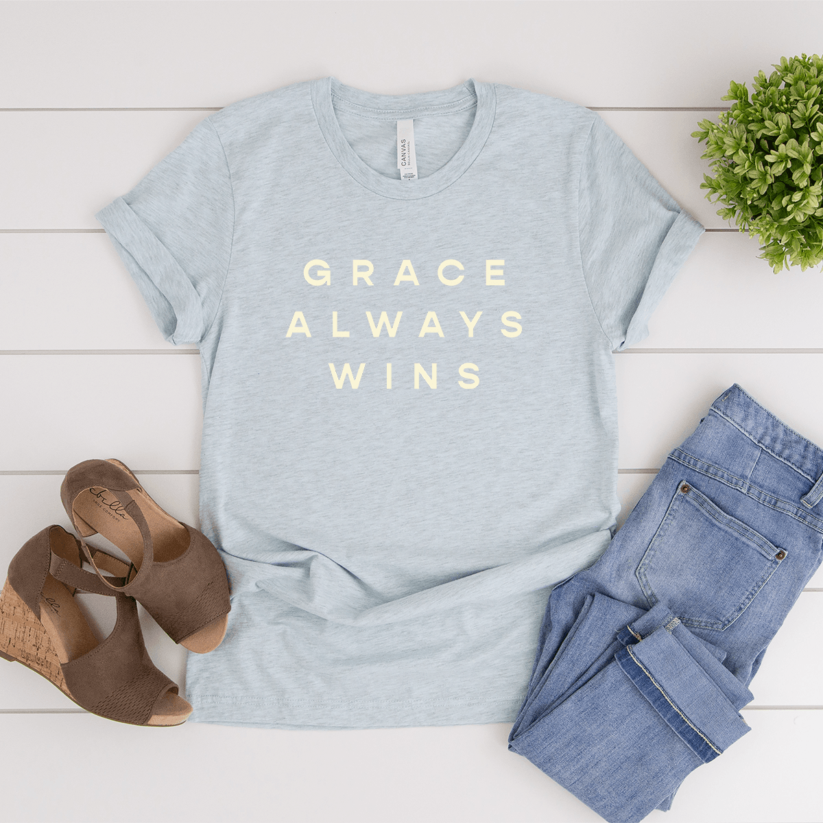 Grace Always Wins - Bella+Canvas Tee