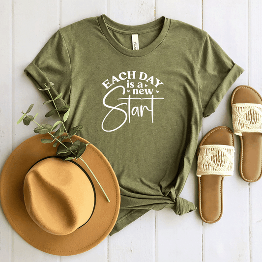 Each Day Is A New Start - Bella+Canvas Tee