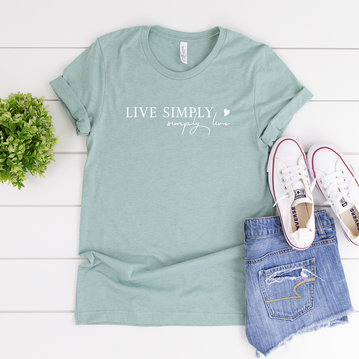 Live Simply, Simply Live - Bella+Canvas Tee