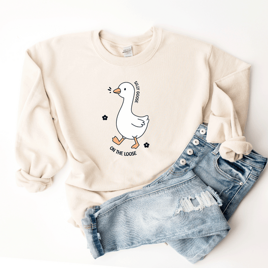 Silly Goose On The Loose (Flowers) - Sweatshirt