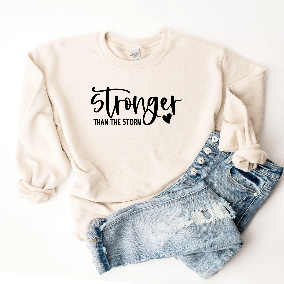 Stronger Than The Storm (Heart) - Sweatshirt